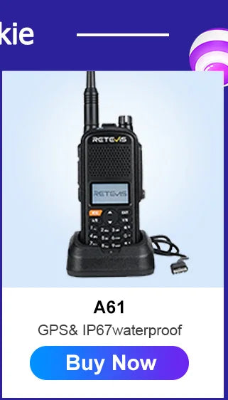 Retevis RT3S Walkie Talkie DMR Radio Long Range Walkie Talkies Camping Ham Radio UHF VHF GPS AES256 Encryption Digital Portable