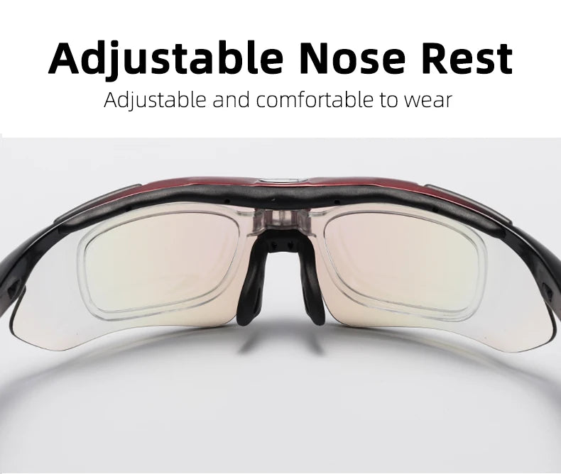 ROCKBROS Cycling Polarized glasses Bike Sunglasses Outdoor Sports Sunglasses MTB PC Goggles Eyewear 5/3 Lens Bicycle Accessory