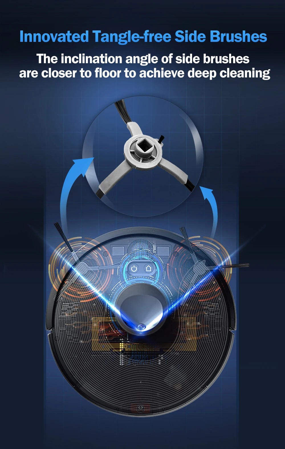 Robot Vacuum Cleaner ABIR X6 ,Visual Navigation,APP Virtual Barrier,6000PA Suction,Smart Home Mop,Floor Carpet Washing Tool