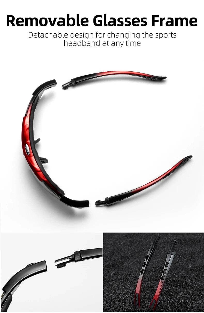 ROCKBROS Cycling Polarized glasses Bike Sunglasses Outdoor Sports Sunglasses MTB PC Goggles Eyewear 5/3 Lens Bicycle Accessory