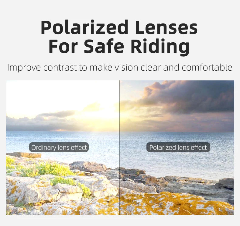 ROCKBROS Cycling Polarized glasses Bike Sunglasses Outdoor Sports Sunglasses MTB PC Goggles Eyewear 5/3 Lens Bicycle Accessory