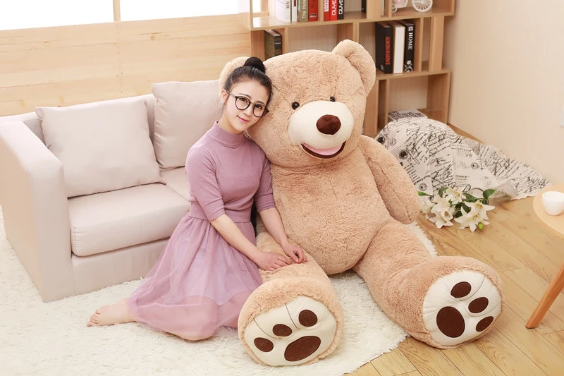 100-260cm Cheap unstuffed America Giant Bear Plush Toy Soft Bear Skin Birthday Valentine's Gifts For Girl Kid's Toy