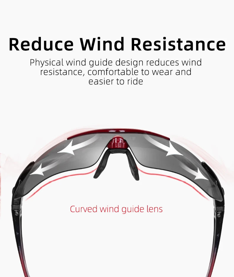 ROCKBROS Cycling Polarized glasses Bike Sunglasses Outdoor Sports Sunglasses MTB PC Goggles Eyewear 5/3 Lens Bicycle Accessory