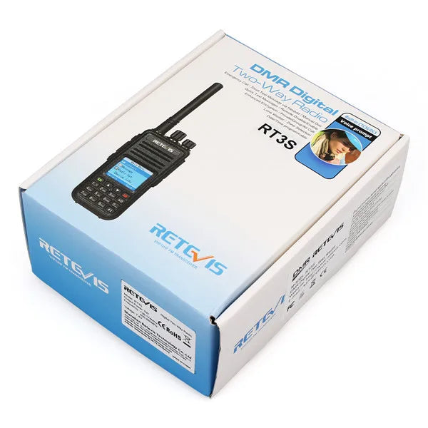 Retevis RT3S Walkie Talkie DMR Radio Long Range Walkie Talkies Camping Ham Radio UHF VHF GPS AES256 Encryption Digital Portable