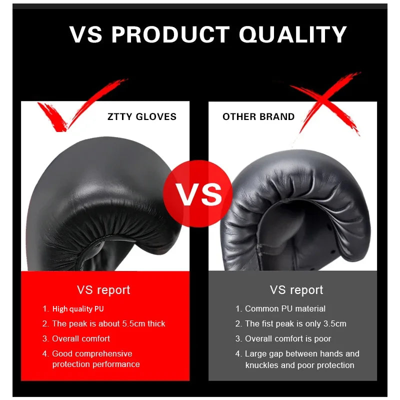 8/10/12/14/16oz Boxing Gloves Professional Adult Sanda Muay Thai Fighting Gloves Men and Women Training Sandbag Free Fight MMA