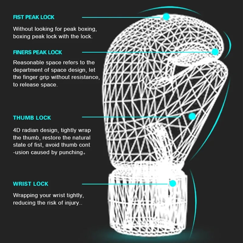 8/10/12/14/16oz Boxing Gloves Professional Adult Sanda Muay Thai Fighting Gloves Men and Women Training Sandbag Free Fight MMA