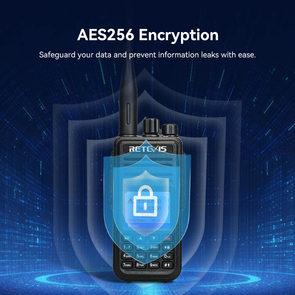 Retevis RT3S Walkie Talkie DMR Radio Long Range Walkie Talkies Camping Ham Radio UHF VHF GPS AES256 Encryption Digital Portable