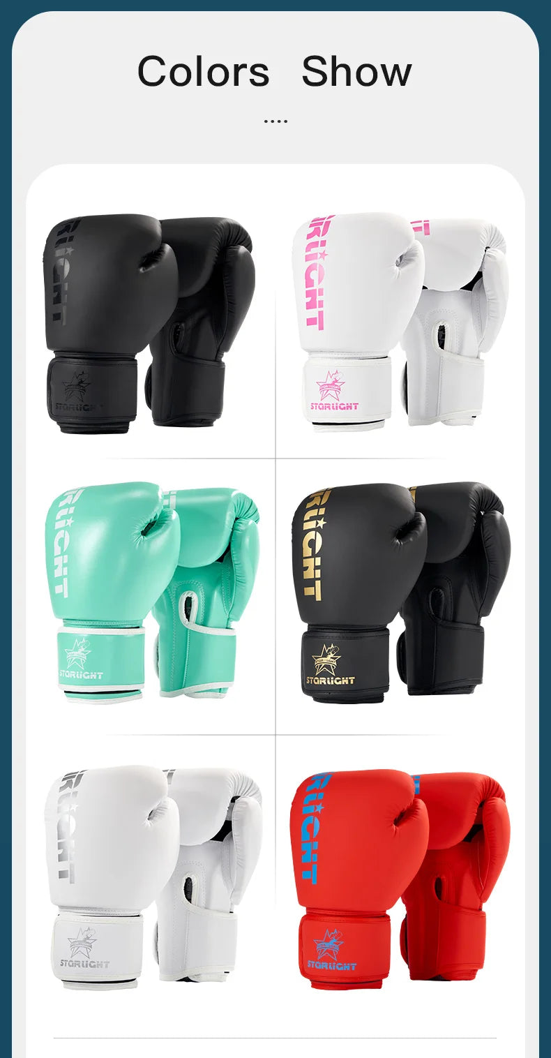 8/10/12/14/16oz Boxing Gloves Professional Adult Sanda Muay Thai Fighting Gloves Men and Women Training Sandbag Free Fight MMA
